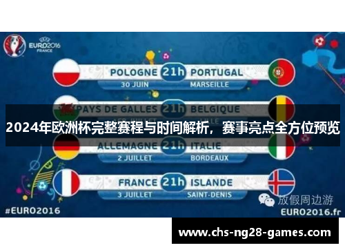 2024年欧洲杯完整赛程与时间解析，赛事亮点全方位预览